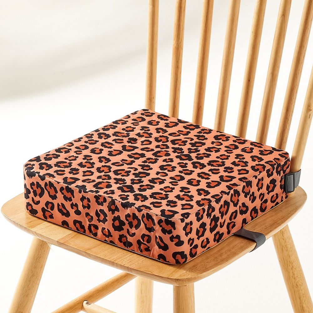 Foldable Booster Seat with Dual Strap Attachment and Removable Cover for Toddlers