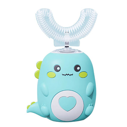 U-Shape Kids Toothbrush with Sonic Vibrations and Blue Light, Rechargeable
