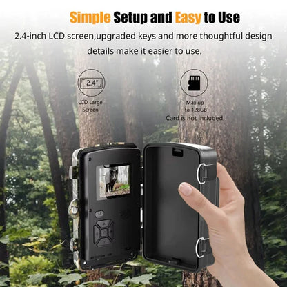 Trail Camera with 16MP Photo and 1080P Video, Infrared Night Vision