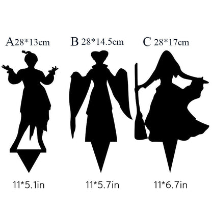 Metal Yard Stake Shadow Caster with Spotlight Projection for Halloween Displays