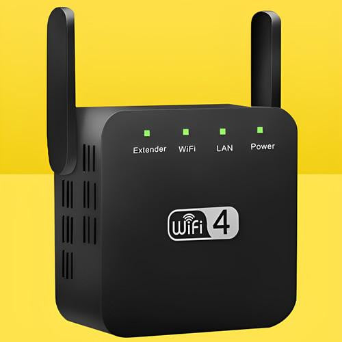 Long Range WiFi Repeater with Wall Penetrating Antenna and Multi-Device Support