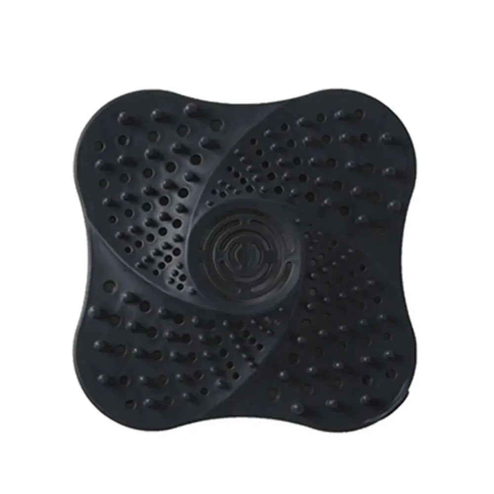 Spiral Shower Drain Hair Catcher with Suction Cups and Center Handle