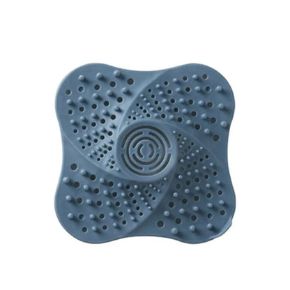 Spiral Shower Drain Hair Catcher with Suction Cups and Center Handle