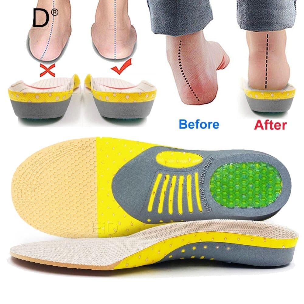 Arch Support Insoles with EVA Dampening Pads and Heel Cup, 2 Pair