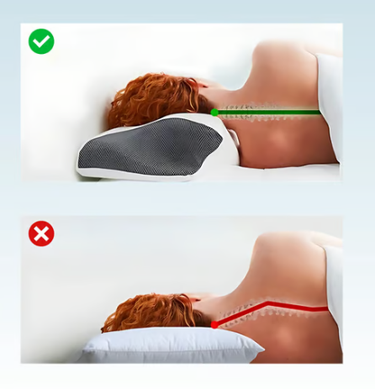 Memory Foam Neck Pillow with Contoured Support and Breathable Cover, Machine Washable