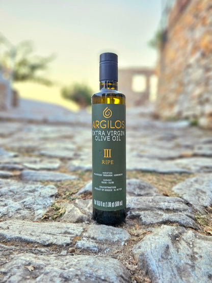 ARGILOS III RIPE Extra Virgin Olive Oil (500ml) Nostos Goods