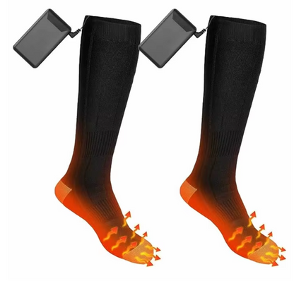 Rechargeable Heated Socks with Carbon Fiber Sole and Three Temperature Modes