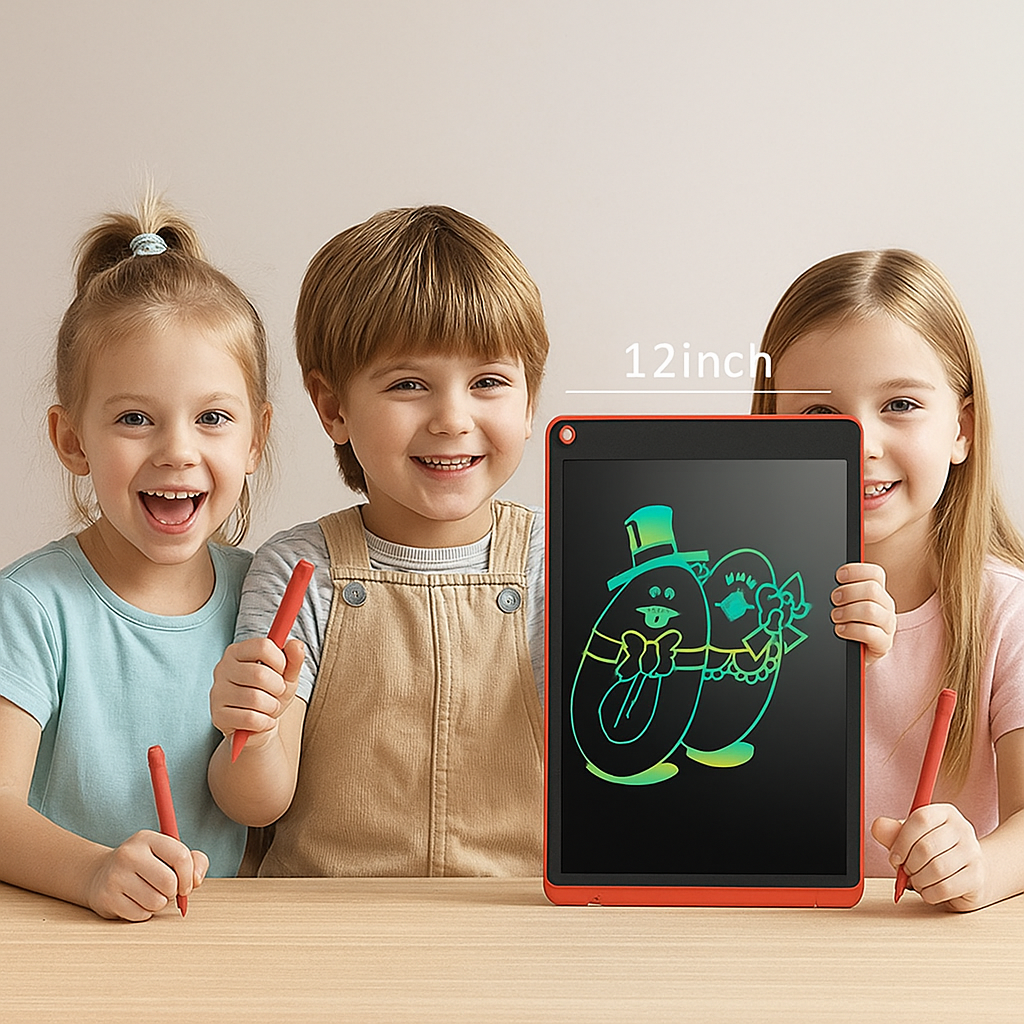 Writing Tablet with Pressure Sensitive Surface and One Button Erase for Kids