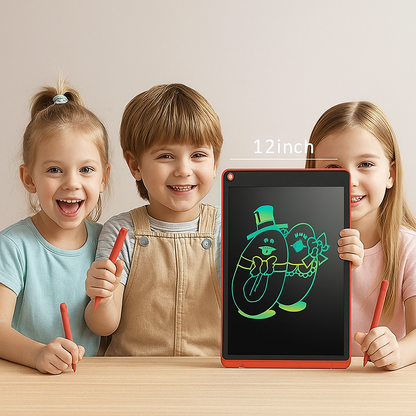 Writing Tablet with Pressure Sensitive Surface and One Button Erase for Kids