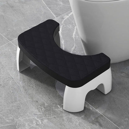 Toilet Stool with Textured Grip Surface and Compact Design for Better Posture