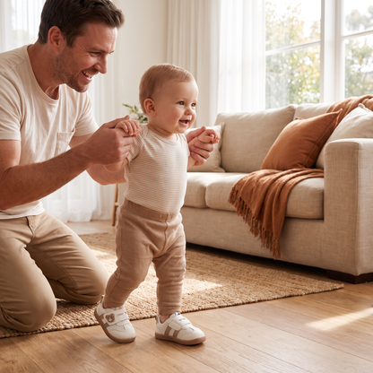 First Walker Shoes with Non-Slip Sole and Breathable Upper for Babies