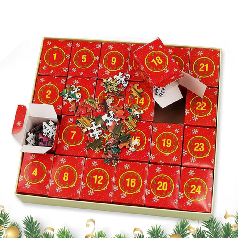 Daily Puzzle Advent Calendar with 1008 Pieces and Reference Poster