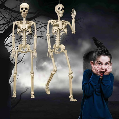 Poseable Skeleton Decoration with 12 Movable Joints and Molded Bone Detail