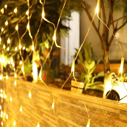 Net Mesh String Lights with Copper Wire and LED Bulbs for Outdoor Patios All Vera Mart