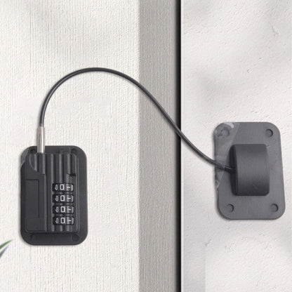 Refrigerator Door Lock with Programmable Code and Adjustable Strap, Adhesive Mount
