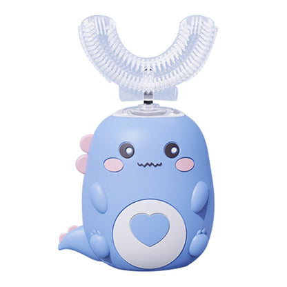 U-Shape Kids Toothbrush with Sonic Vibrations and Blue Light, Rechargeable
