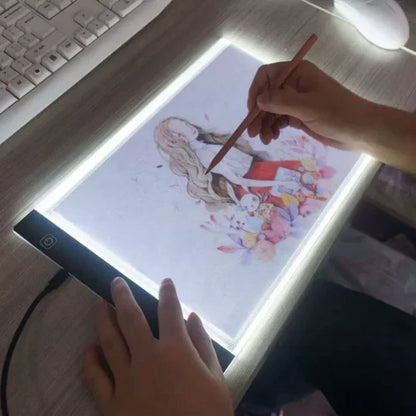 Tracing Light Pad with Adjustable Brightness and Even LED Illumination, A4 and A5 Sizes