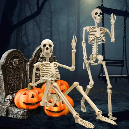 Poseable Skeleton Decoration with 12 Movable Joints and Molded Bone Detail