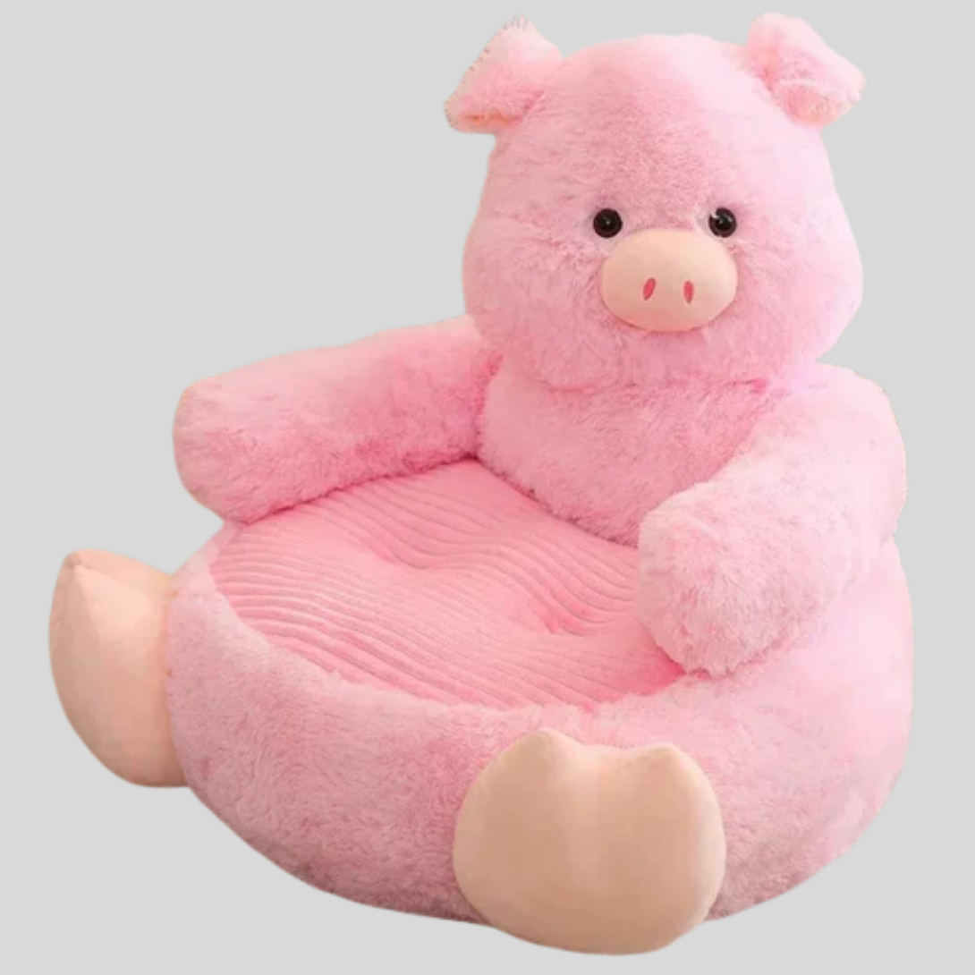 Animal-Shaped Pet Bed with Raised Sides and Removable Cover, Machine Washable
