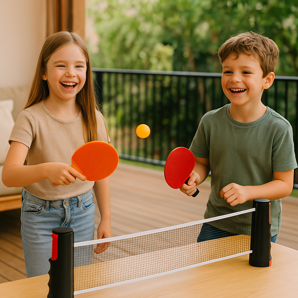 Adjustable Table Tennis Net with Clamp System for Round and Square Tables