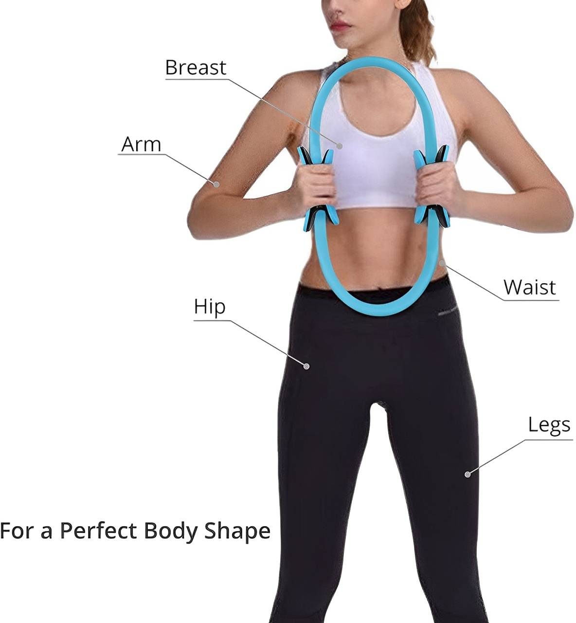 Resistance Ring with Fiberglass Core and Foam Handles for Pilates