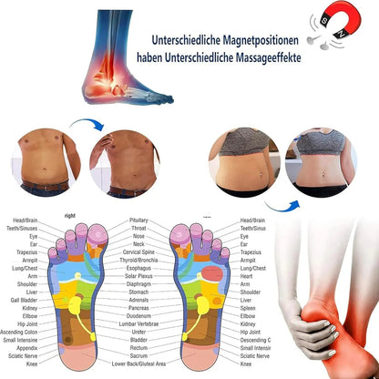 Magnetic Shoe Insoles with Raised Pressure Points and Trim to Fit Sizing
