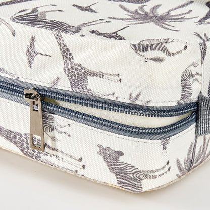 Foldable Booster Seat with Dual Strap Attachment and Removable Cover for Toddlers