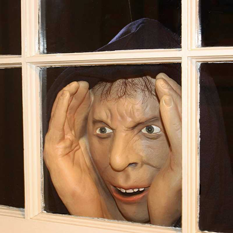 Window Peeper Halloween Decoration with Suction Cups and Latex Sculpting
