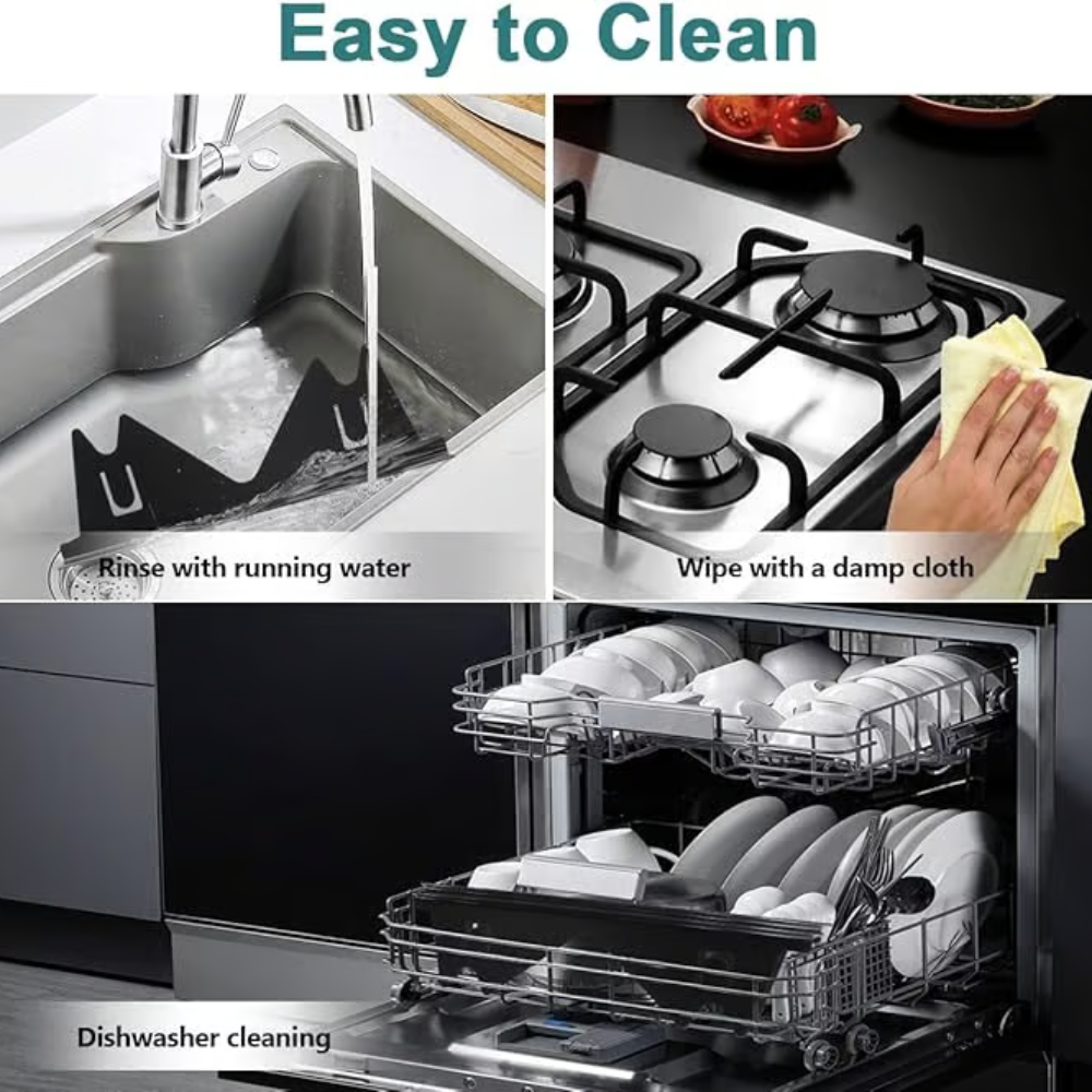 Telescoping Stove Gap Cover with Silicone End Caps and Heat Resistant Steel, 13.8-27.5 Inches