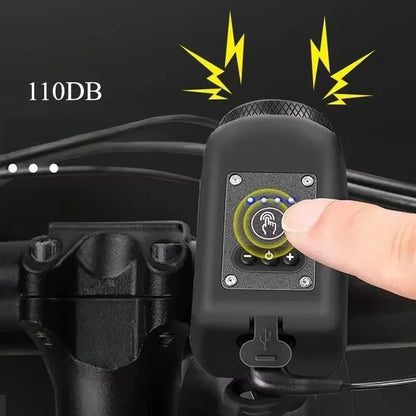 Bike Horn and Light with 110dB Alert Tones and Four Lighting Modes