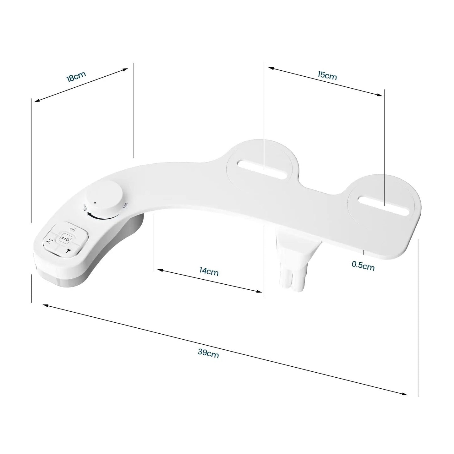 Bidet Attachment with Dual Nozzle Spray and Adjustable Water Pressure, Self-Cleaning