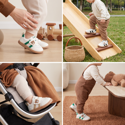 First Walker Shoes with Non-Slip Sole and Breathable Upper for Babies