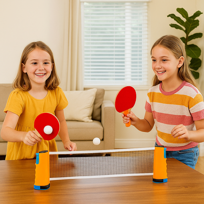 Adjustable Table Tennis Net with Clamp System for Round and Square Tables