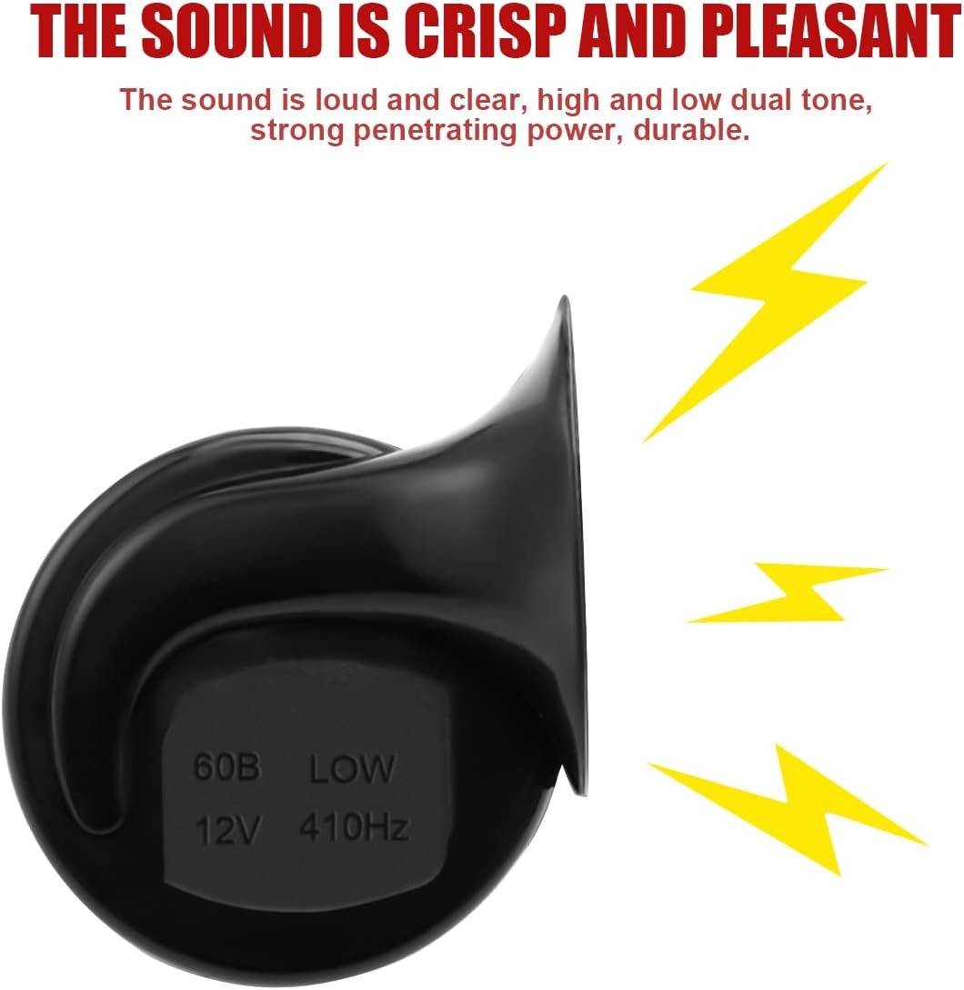 12V Dual Tone Train Horn with 300 Decibel Output and Snail Chamber Design