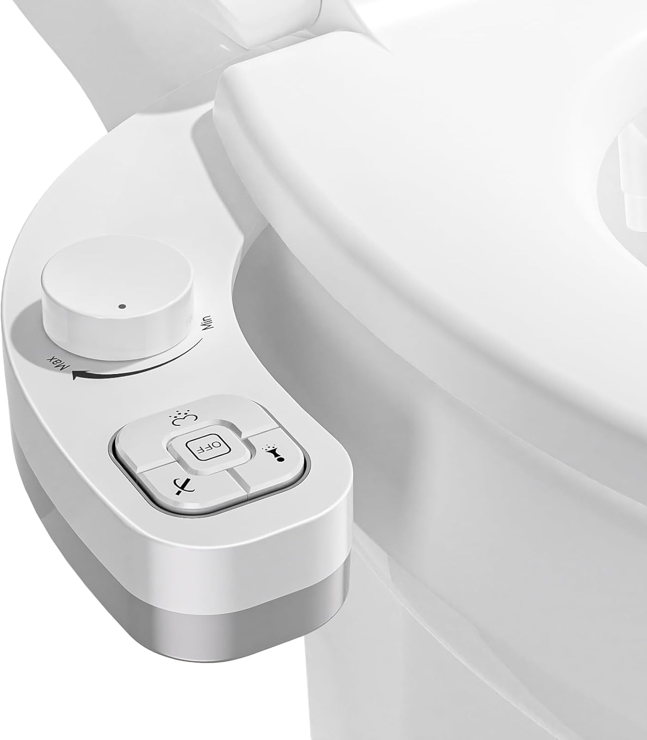 Bidet Attachment with Dual Nozzle Spray and Adjustable Water Pressure, Self-Cleaning