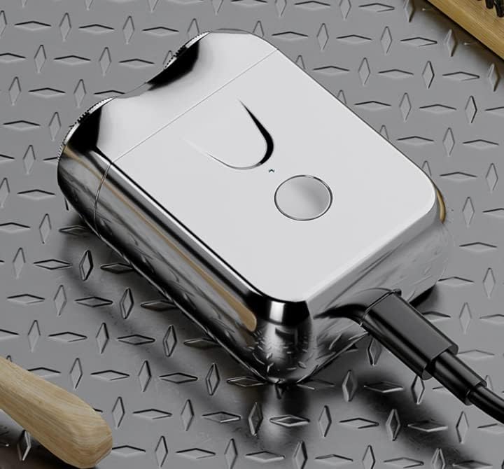 Waterproof Electric Shaver with Dual Rotary Heads and Quiet Motor
