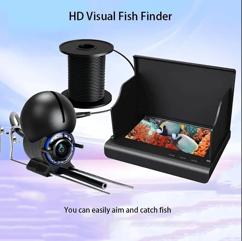 Underwater Fishing Camera with 4.3 inch LCD Monitor and Night Vision, 98ft Cable