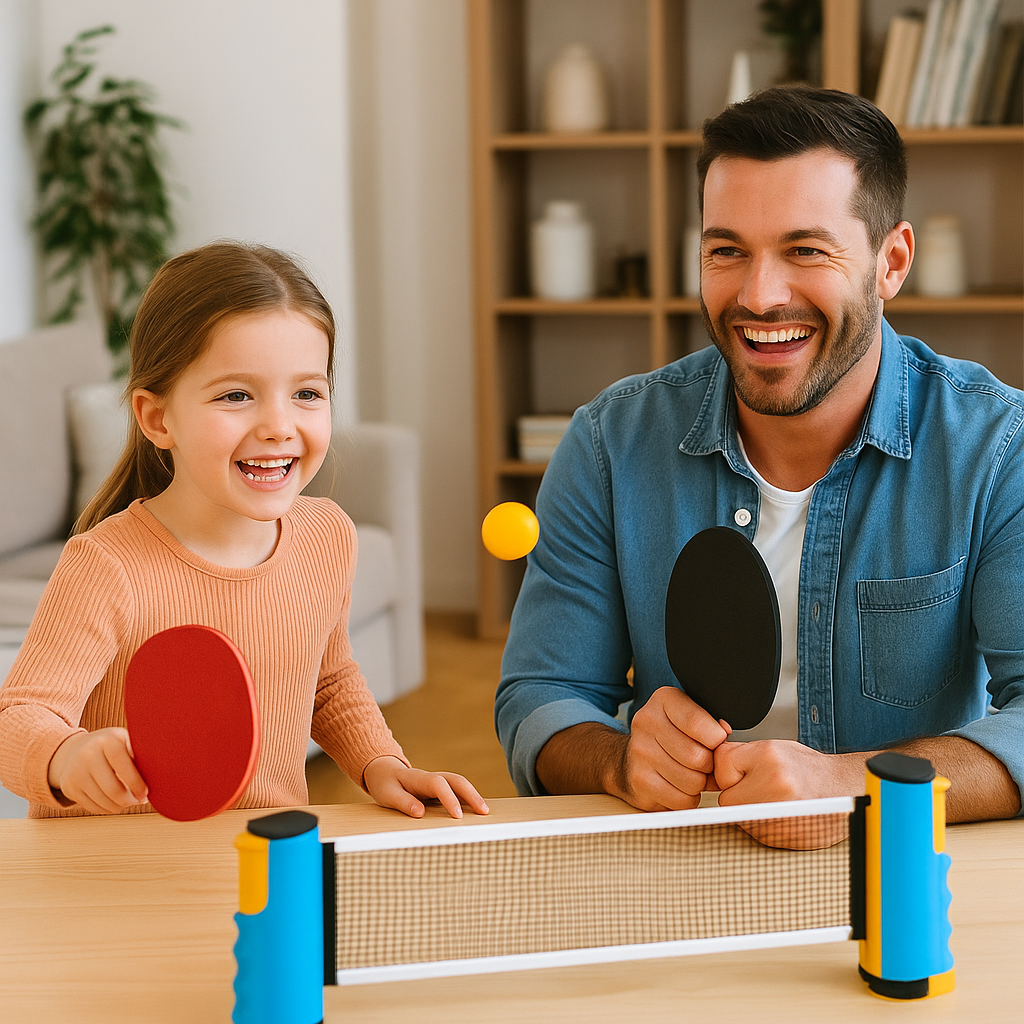 Adjustable Table Tennis Net with Clamp System for Round and Square Tables