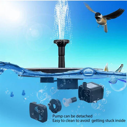 Floating Solar Fountain Pump with Automatic Operation for Birdbaths and Ponds