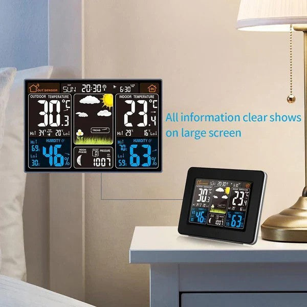 Weather Station with Wireless Sensor and Atomic Clock, Color LCD Display