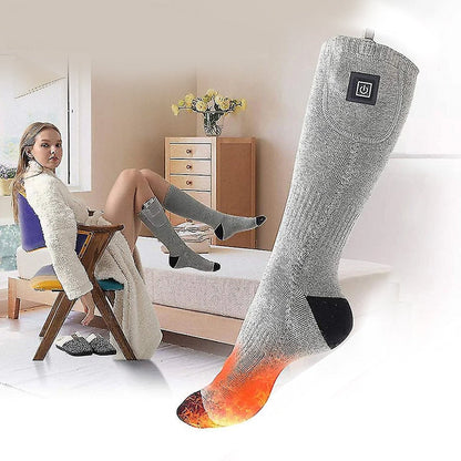 Rechargeable Heated Socks with Adjustable Temperature Control, 8-Hour Battery