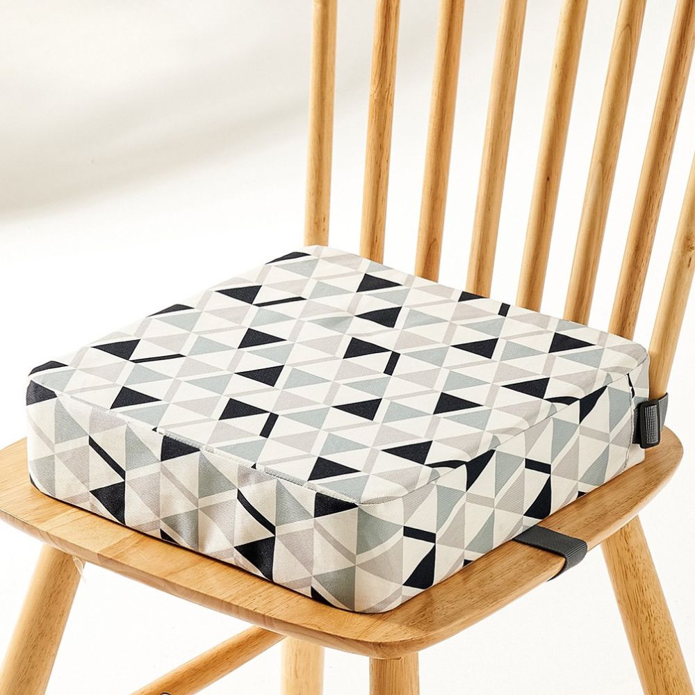 Foldable Booster Seat with Dual Strap Attachment and Removable Cover for Toddlers