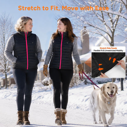 Women's Heated Vest with Six Heating Zones and Eight Hour Runtime
