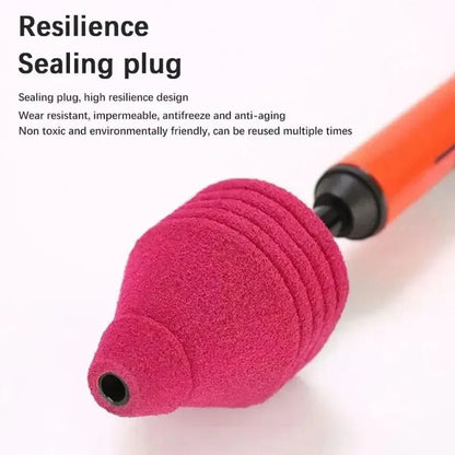 Air Powered Plunger with 120 PSI Pressure and Interchangeable Drain Heads