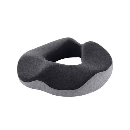 Ergonomic Seat Cushion with Tailbone Cutout and Non-Slip Base, 5-Zone Memory Foam