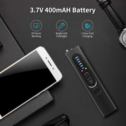 RF Camera Detector with GPS Tracker Detection and Built-in Light, 6 Sensitivity Levels