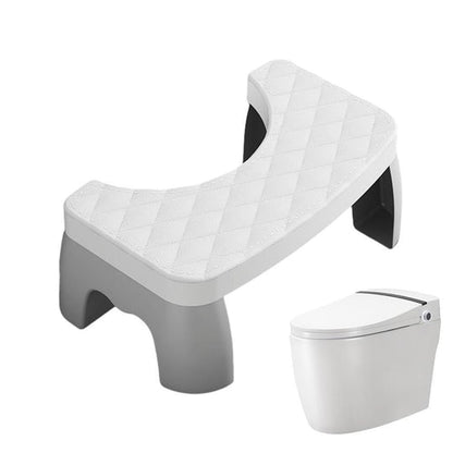 Toilet Stool with Textured Grip Surface and Compact Design for Better Posture