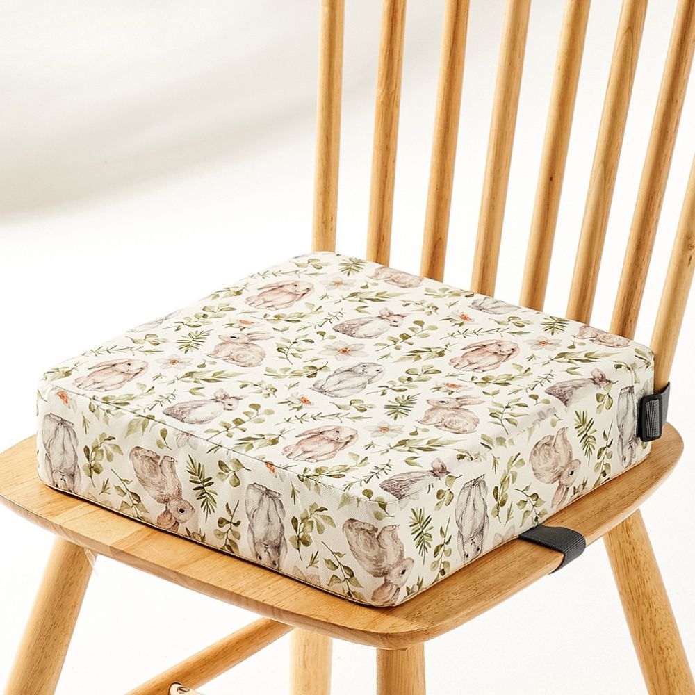 Foldable Booster Seat with Dual Strap Attachment and Removable Cover for Toddlers