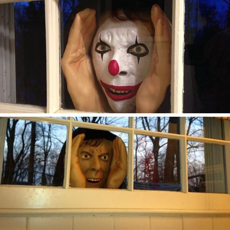 Window Peeper Halloween Decoration with Suction Cups and Latex Sculpting
