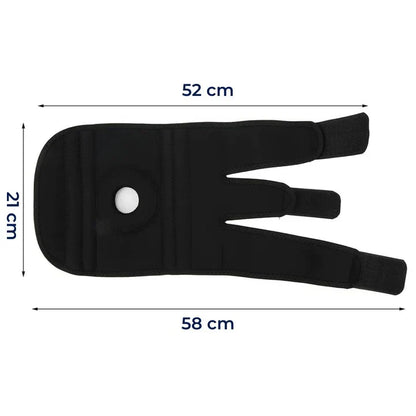 Knee Support Brace with Dual Side Stabilizers and Adjustable Compression Straps